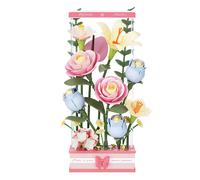 Robotime Rokr Bouquet in fiore Puzzle 3D Giocattoli per donne Ragazze Kit di blocchi di costruzione Decorazione domestica Fiori di facile montaggio