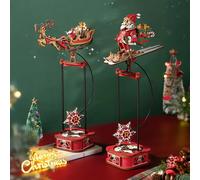 Robotime Rokr Kit di costruzione di modelli di altalena a gravità Kit puzzle in legno 3D Kit di slitta di Babbo Natale Kit Ocean Fisher I migliori regali per adulti T