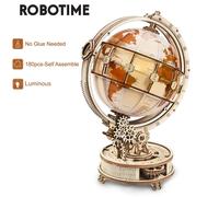 Robotime Rokr luminoso in legno LED luce vendita calda 180 pezzi modello Building Block kit regalo giocattolo per bambini Puzzle 3D per adulti
