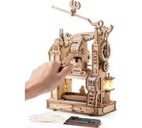 Robotime ROKR puzzle 3D in legno luminoso - macchina da stampa classica (303 pezzi)