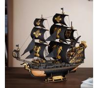 Robotime Rokr Puzzle 3D Legno Seahouse Barque Kit modello Costruisci la decorazione della scrivania di casa Regalo per adolescenti e adulti