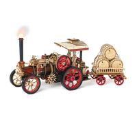 Robotime Rokr trattore locomotiva modello 3D Puzzle in legno per adulti motore a vapore trattore regali di compleanno per ragazzi hobby giocattoli