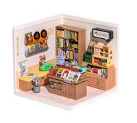 Robotime Rolife 3D Puzzle di plastica Mini casa delle bambole affascinante negozio di libri Kit casa in miniatura fai da te