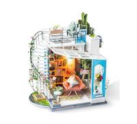 Robotime Casa delle bambole fai-da-te non tossica con mobili Kit casa in miniatu
