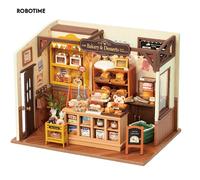 Robotime Rolife Becka's Baking House Kit modello in miniatura 3D in legno fai-da-te per bambini - Giocattolo per la decorazione della casa di facile montaggio