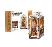 Robotime Rolife DIY Book Nook casa delle bambole in miniatura in legno per mobili con inserto per libreria