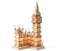 Robotime Rolife Fai da te 3D Tower Bridge Big Ben Famoso edificio Gioco di puzzle in legno Giocattolo di facile montaggio Regalo per bambini Adolescenti Adulti