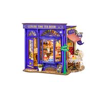 Robotime Rolife Fai da te in miniatura Tempo libero Sala da tè Casa delle bambole Puzzle in legno 3D Giocattoli Decorazioni per la casa in legno precolorato per le donne