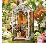 Robotime Rolife Garden House Kit angolo libro Facile montaggio Inserto per libreria Ideale per la decorazione della casa Giocattolo regalo per bambini Donne e ragazze TGB06