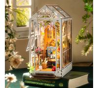 Robotime Rolife Kit angolo libro fai da te Kit casa da giardino in miniatura Fermalibri decorativo creativo Scaffale Regali di Natale per adulti