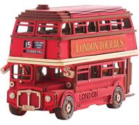 Robotime rolife London Tour Bus Puzzle in legno 3D Modello in legno Macchinina per costruire artigianato Oggetti da collezione Regali per ragazzi e ragazze