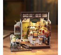 Robotime Rolife NO.17 Cafe Puzzle 3D Kit casa delle bambole in miniatura fai da te Artigianato Hobby Incredibile regalo per donne Bambini DG162