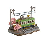 Robotime Rolife Sakura Viaggio in legno assemblare auto Puzzle in legno 3D ecologico per bambini Giocattoli divertenti Kit di blocchi di costruzione