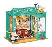Robotime Rolife Tea Store Kit di casetta in miniatura fai da te, decorazione per la casa, giocattolo regalo DG156 Rolife Alice's Tea Store DG156 è una casa in miniatura fai-da-te in stile vintage dell