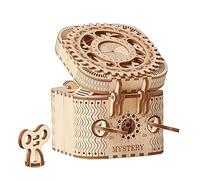 ROBOTIME Scatola del Tesoro in Legno con Combinazione a 3 Cifre, LK502 | 158 pezzi, 810 combinazioni possibili, Vano principale & scomparto nascosto, Senza colla
