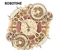 Robotime Zodiaco Orologio da parete TIME ART 3D Puzzle in legno Modello Building Block Kit Regalo fai da te per bambini Kid Adult Home Decor Orologio Zodiac Wall Clock