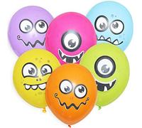 ROB'S BALLOONS 6 palloncini Funny Monster - lattice biologico, 30 cm, adatti all'elio