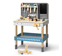ROBUD Banco da lavoro per bambini in legno con attrezzi e accessori, set di attrezzi giocattolo, regalo per bambini dai 3, 4, 5, 6 anni in su