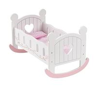 ROBUD Lettino per bambola in legno, adatto per accessori per bambole fino a 45,7 cm