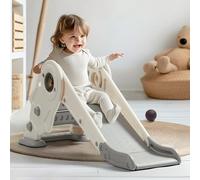 ROBUD Scivolo per bambini con cestino da basket, Slide per interni, bianco