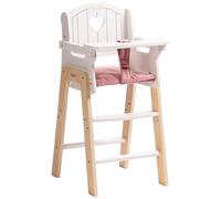 ROBUD Seggiolone per bambole in legno - Mobili per bambole da 18~20 pollici - Rosa