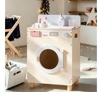 ROBUD Toy - Set da gioco per lavatrice, per bambini dai 3 anni in su | Regalo da cucina per bambini con ferro, borsa per la biancheria e accessori, set di giochi di ruolo per ragazzi e ragazze