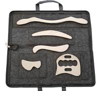 Robulove IASTM - Set di strumenti per la fisioterapia con custodia in pelle, 7 in 1, set per massaggio Gua Sha 7 in 1