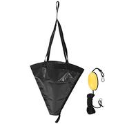 Robust Boat Anchor Float Set | 24in PVC Drift Anchor for Wind Stabilization | Kayak/Fishing Boat/Yacht Accessory | Automatic Opening Hole, Compact Design (Black)