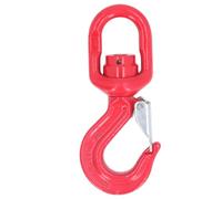 Robust Rotating Hook 1.12T Capacity | Alloy Steel Crane Hook with Spring Latch | Universal Lifting Eye for Hoist/Rigging/Construction | Sturdy & Secure Design