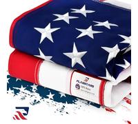 Robusta bandiera americana, 1,5 x 2,3 m, resistente per esterni, 100% Made in USA, bandiere americane non sbiadiscono, per esterni, 12,7 x 20,3 cm, bandiera americana ricamata, 12,7 x 20,3 cm