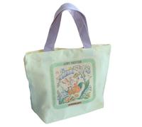 Robusta borsa per il trasporto estetico in tela - Borsa a tracolla con motivo coniglietto - Riutilizzabile, portatile, carina, casual, per lo shopping, palestra, parco, Re, 05., vedi descrizione