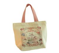 Robusta borsa per il trasporto estetico in tela - Borsa a tracolla con motivo coniglietto - Riutilizzabile, portatile, carina, casual, per lo shopping, palestra, parco, Re, 04, vedi descrizione