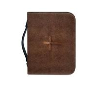 Robusta borsa stampata in pelle PU dimensioni XL con spazio aggiuntivo per lo studio della Bibbia e effetti personali Borsa per le Scritture capacità