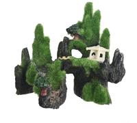 Robusta casa sull'albero in resina per grotta per decorazione acquario, supporto per il comportamento e la stratificazione della scuola dei pesci (B)