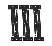 Robusta cerniera a T per cancello, recinzione, capannone, porta, ferramenta in ferro battuto nero