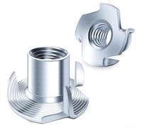 Robusta chiusura a T realizzata in acciaio inossidabile e lega zincata per il fissaggio a bullone in impostazioni esigenti (set da 10 mm (set da 8 mm (60 pezzi)