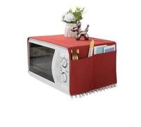 Robusta copertura antipolvere per microonde, realizzata in cotone poliestere, facile da pulire (rosso chiaro)