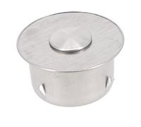 Robusta copertura per camino in acciaio inox per chiusura tubi stufa, progettata per prevenire odori e ingressi, regolabile per diversi tubi (75 mm)