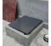 Robusta copertura rettangolare per lucernario e ponte, per barca (grigio, 65 cm) - Design con sollevamento verso l'alto per un facile accesso di grado marino