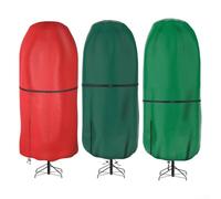 Robusta copertura verticale per albero con cerniere posizionate strategicamente e cinghie regolabili sicure per protezione stagionale (verde scuro, 2,4 m)