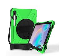 Robusta cover per Samsung Galaxy Tab S6 10.5 custodia antiurto Heavy Duty Full Body protettiva con portapenne, supporto e tracolla SM-T860 T865 2019 Verde.