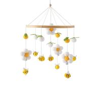 Robusta Culla in Legno Per Bambini Cameretta Mobile Campanelli Da Letto Sospesi Con Accessori Floreali Per Ragazzi E Ragazze Decorazione Da Soffitto Decorazione Per La Cameretta Dei Bambini