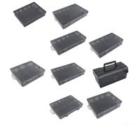 Robusta custodia in plastica per organizzare piccoli oggetti di ferramenta, tra cui viti, dadi, bulloni e frammenti elettronici, con meccanismo di chiusura sicuro (H)