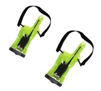 Robusta custodia in PVC per citofoni radio portatili che forniscono supporto strutturale e resistenza ambientale (2 pezzi, verde)