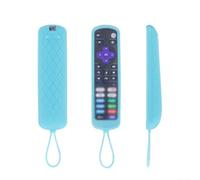 Robusta custodia in silicone con passante per corda e striscia luminosa, ottimizzata per una vestibilità sicura e situazioni di manipolazione frequenti (blu luminoso)