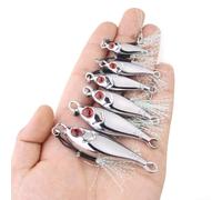 Robusta esca da pesca in metallo, finitura olografica per una maggiore visibilità, perfetta per catturare pesci più grandi (7 g)