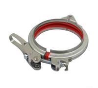 Robusta fascetta stringitubo a serraggio rapido con corpo in acciaio zincato e rivestimento in gomma flessibile per applicazioni di diametro variabile (200)