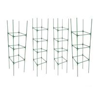 Robusta gabbia in plastica per pomodori e piante rampicanti, sistema a traliccio per verdure con kit di paletti da giardino per fagioli e pepieri, telaio verticale per serra e all'aperto (C)