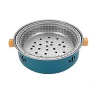 Robusta griglia a carbone per campeggio, picnic e barbecue in spiaggia, design compatto con caratteristiche staccabili (blu)