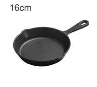 Robusta griglia in ghisa per arrostire, stufare, friggere e grigliare alimenti, compatibile con piano cottura e fiamma libera (16 cm)